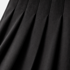 Women's High-Waist Pleated Midi Skirt with Adjustable Belt