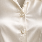 Women's Satin Button-Down Blouse with Long Sleeves