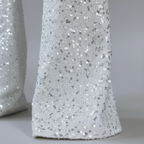 Women's Sequined Wide-Leg Jumpsuit with Spaghetti Straps