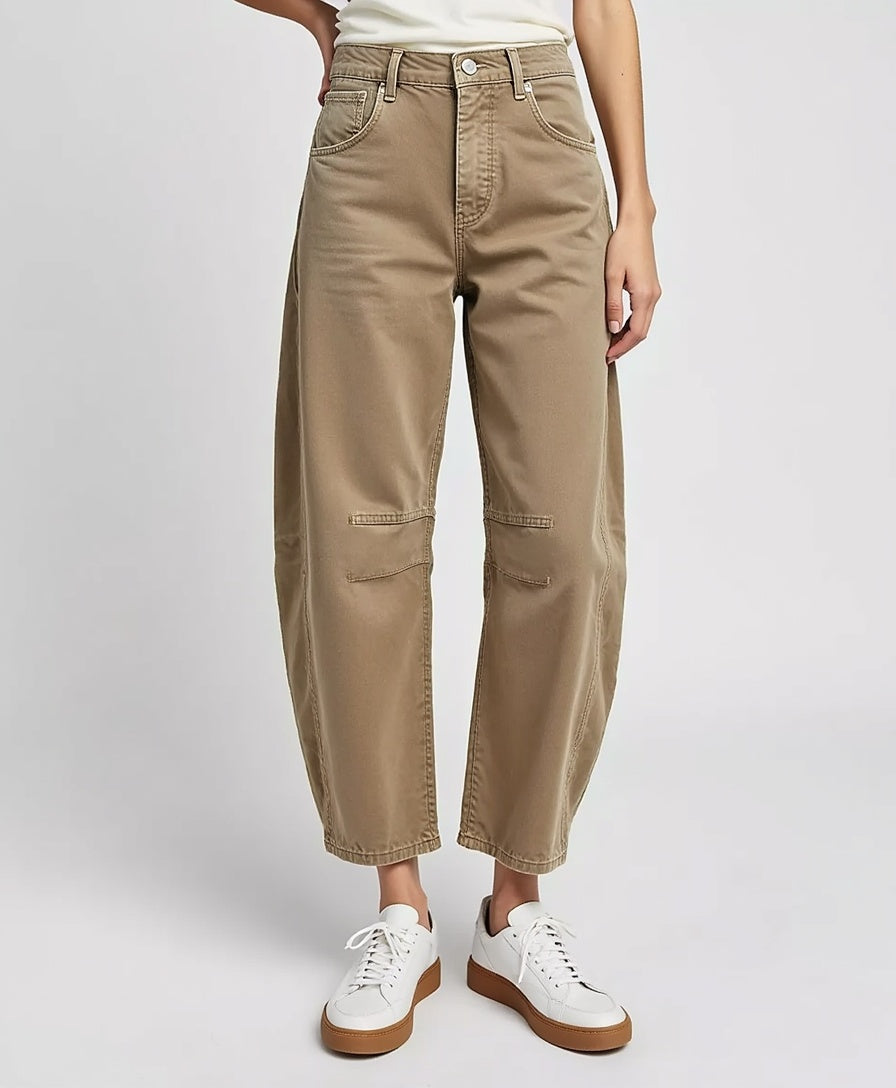 Women's High-Waist Wide-Leg Denim Jeans with Relaxed Fit