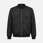 Women's Woven Bomber Jacket with Ribbed Collar
