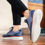 Men's Woven Sneakers with Brogue Detail