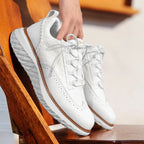 Men's Woven Sneakers with Brogue Detail