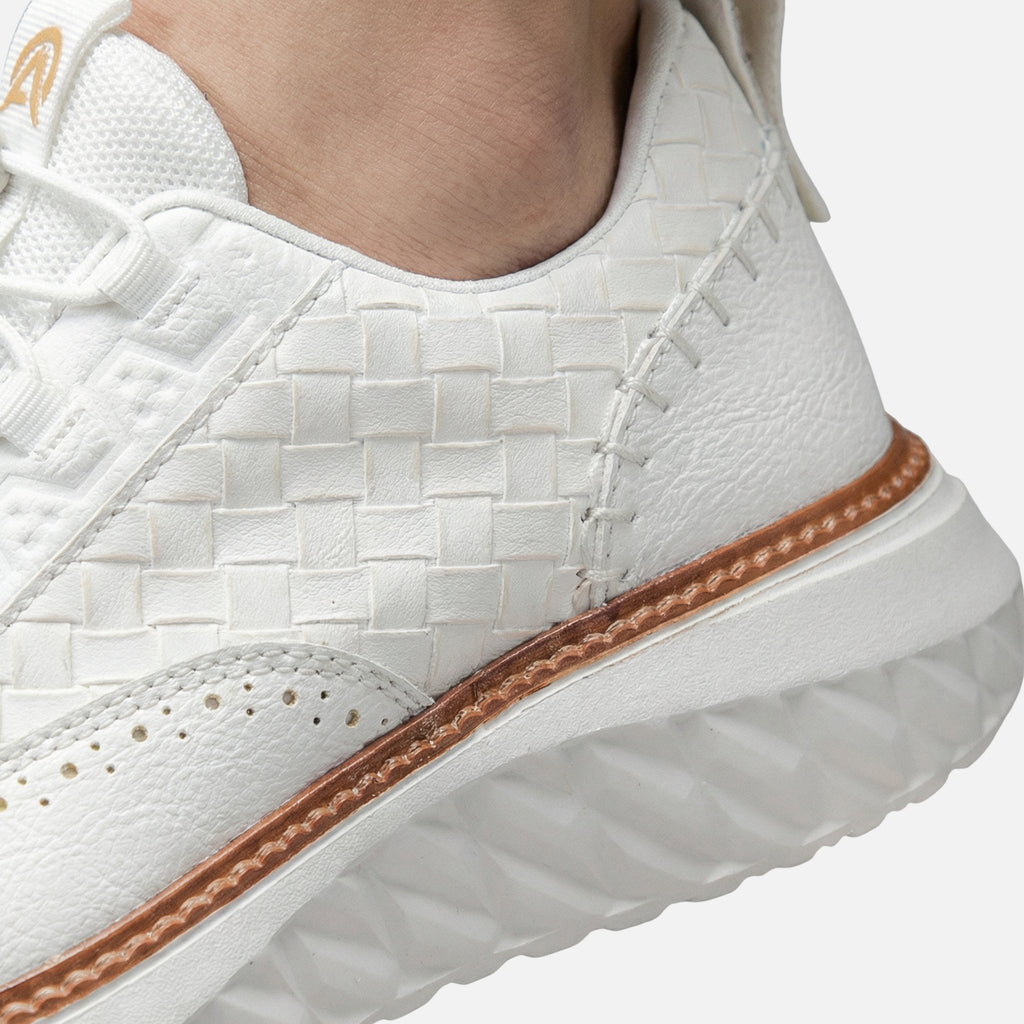 Men's Woven Sneakers with Brogue Detail