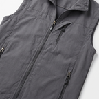 Men's Woven Outdoor Vest with Stand Collar