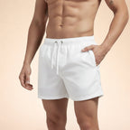 Men's Regular Fit Swim Shorts with Drawstring Waist