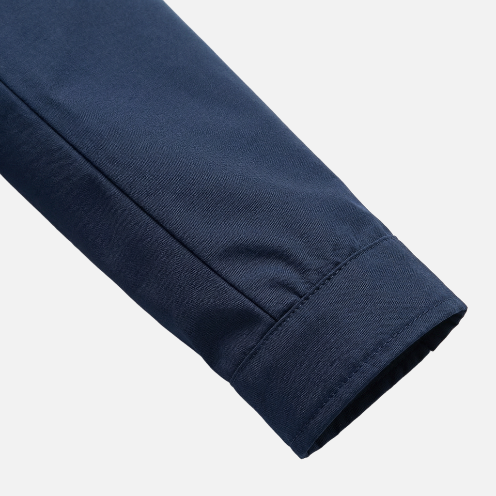 Men's Zip Jacket with Point Collar and Checked Lining