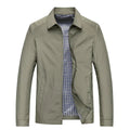 Men's Zip Jacket with Point Collar and Checked Lining