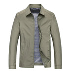 Men's Zip Jacket with Point Collar and Checked Lining