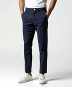 Men's Slim Stretch Casual Trousers with Lightweight Feel