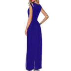 Women's Chiffon Wide-Leg Jumpsuit with Cutout Shoulder