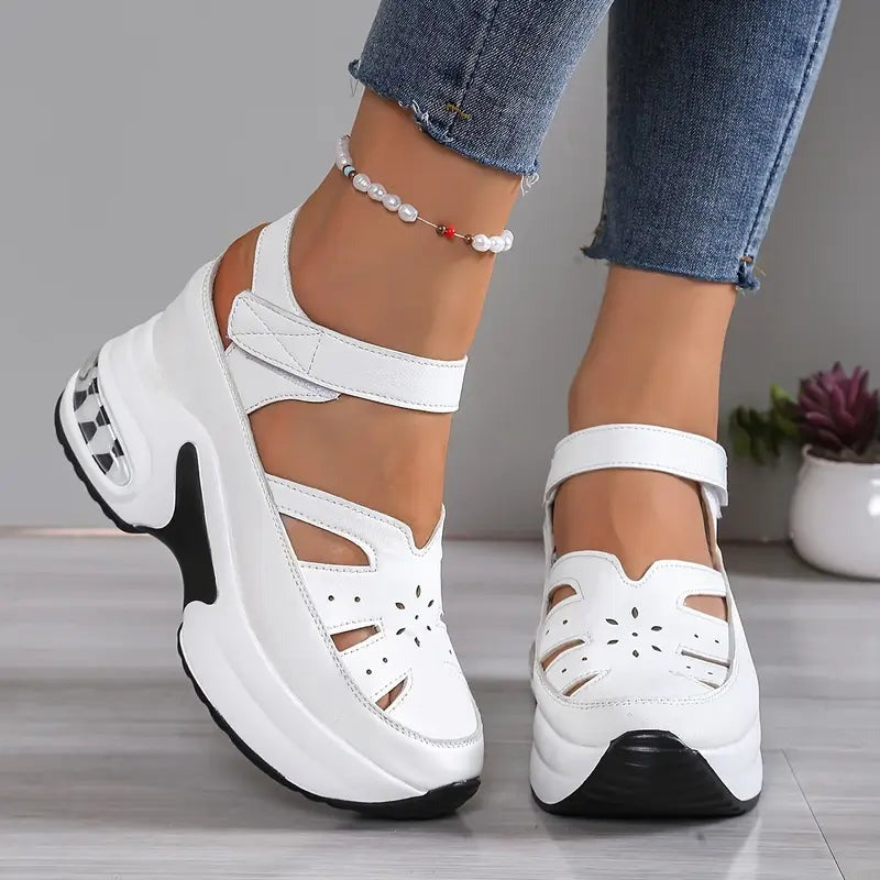 Women's Cushioned Wedge Sandals with Supportive Footbed