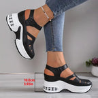 Women's Cushioned Wedge Sandals with Supportive Footbed
