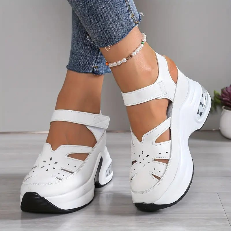 Women's Cushioned Wedge Sandals with Supportive Footbed