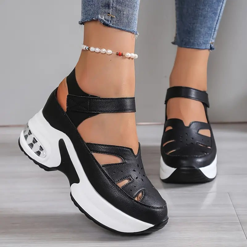 Women's Cushioned Wedge Sandals with Supportive Footbed