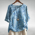 Women's Floral Summer Shirt with Button Front