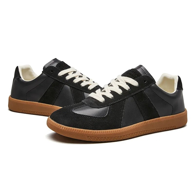 Men's Lace-Up Sneakers with Slip-Resistant Sole