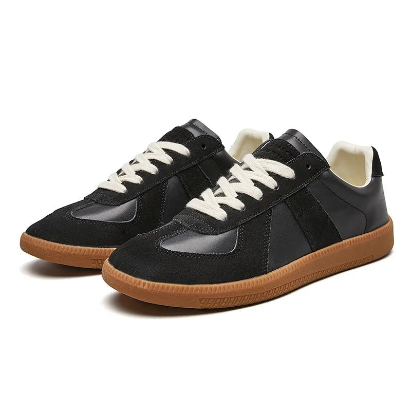 Men's Lace-Up Sneakers with Slip-Resistant Sole