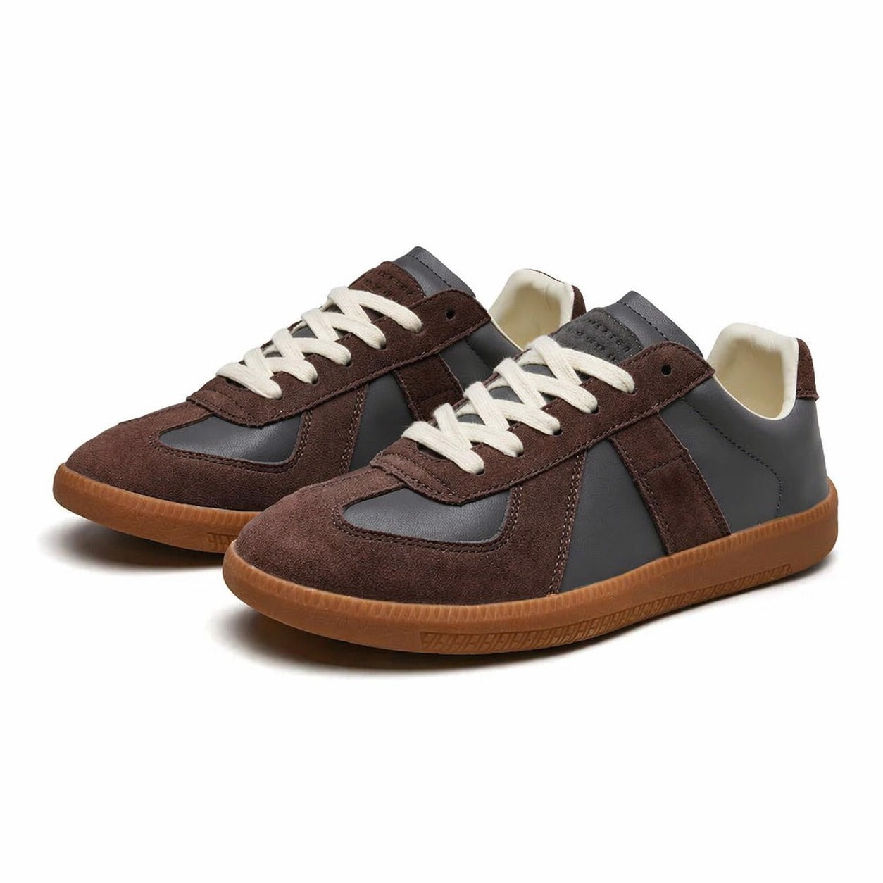 Men's Lace-Up Sneakers with Slip-Resistant Sole
