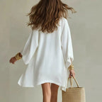 Women's Linen Three-Piece Co-Ord Set with Drawstring Shorts