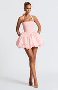 Pink Mini Dress with Puffball Skirt
