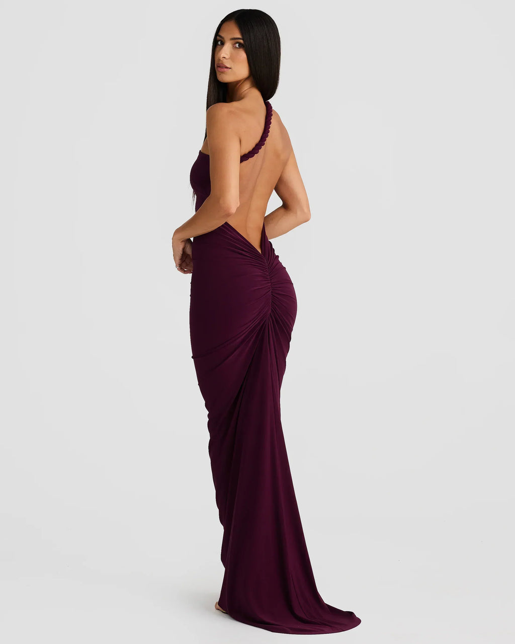 Purple Multiway Maxi Dress with Stretch Fabric