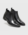 Men's Chelsea Boots with Elastic Side Panels and Almond Toe