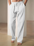 Men's Relaxed Wide-Leg Pants with Drawstring Waist