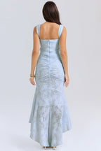 Women's Sculpting Lace Maxi Dress with Square Neckline