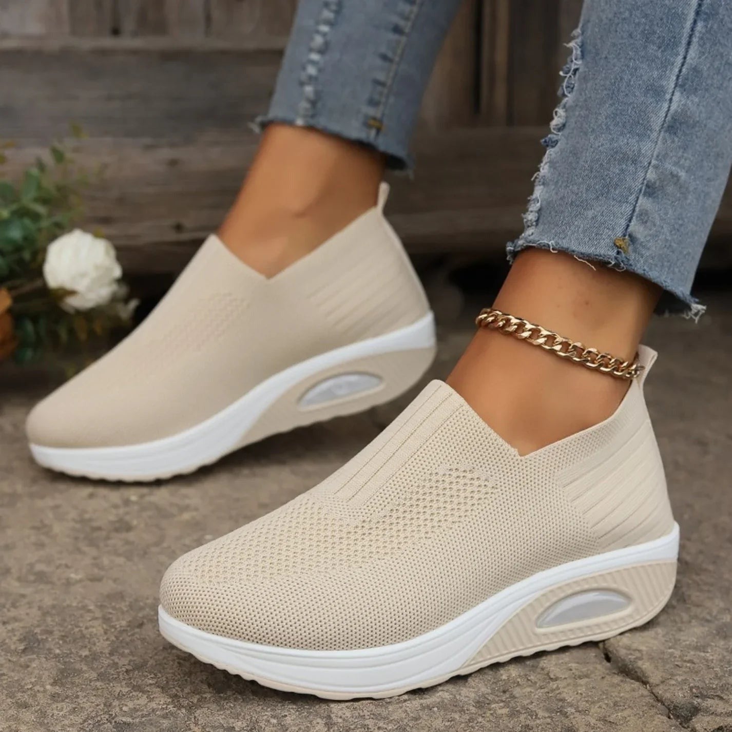 Women's Slip-On Comfort Shoes with Cushioned Sole