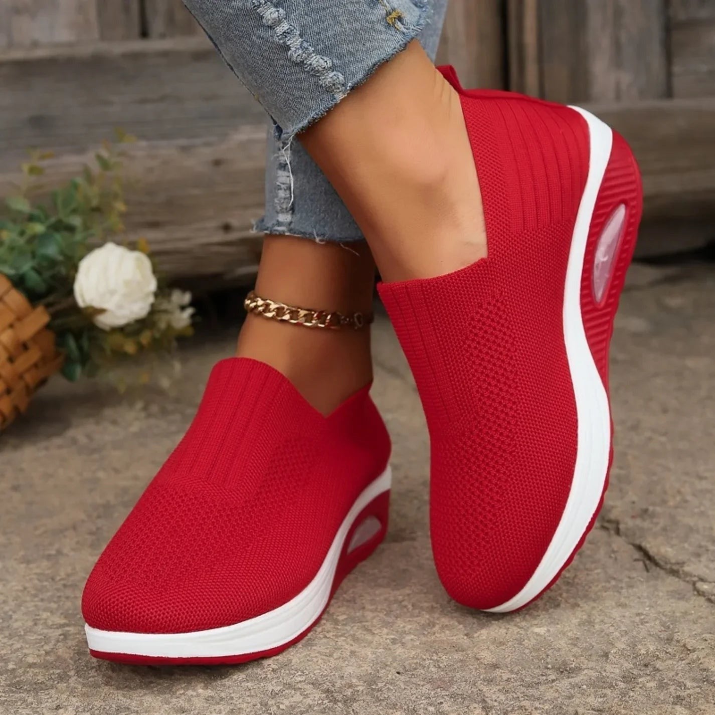 Women's Slip-On Comfort Shoes with Cushioned Sole