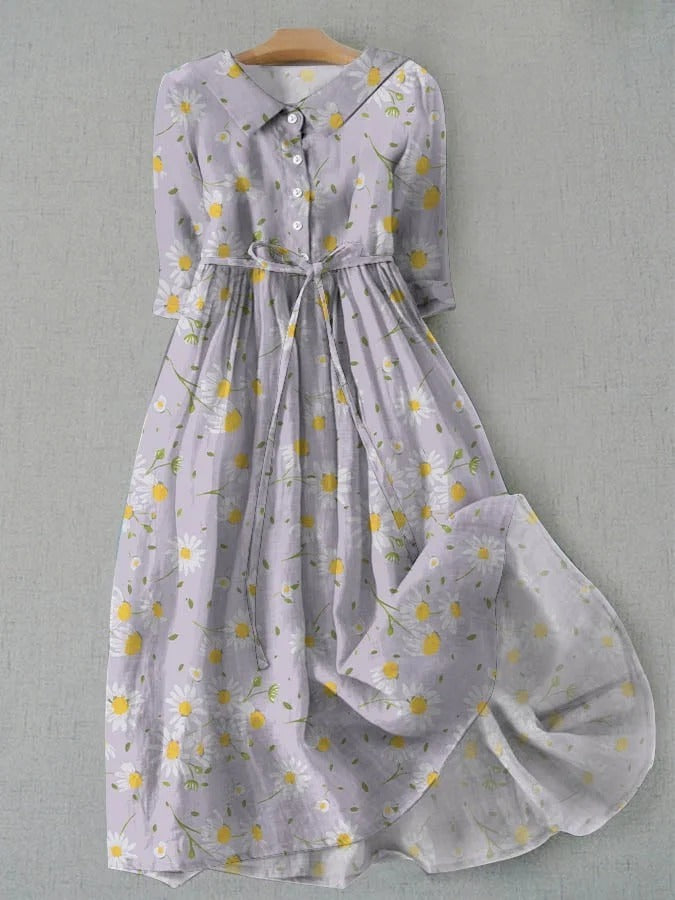 Women's Floral Maxi Dress with Garden Print