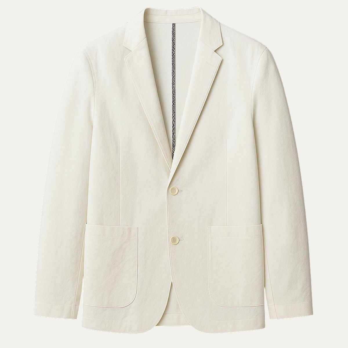 Men's Tailored Linen Blazer with Notch Lapel