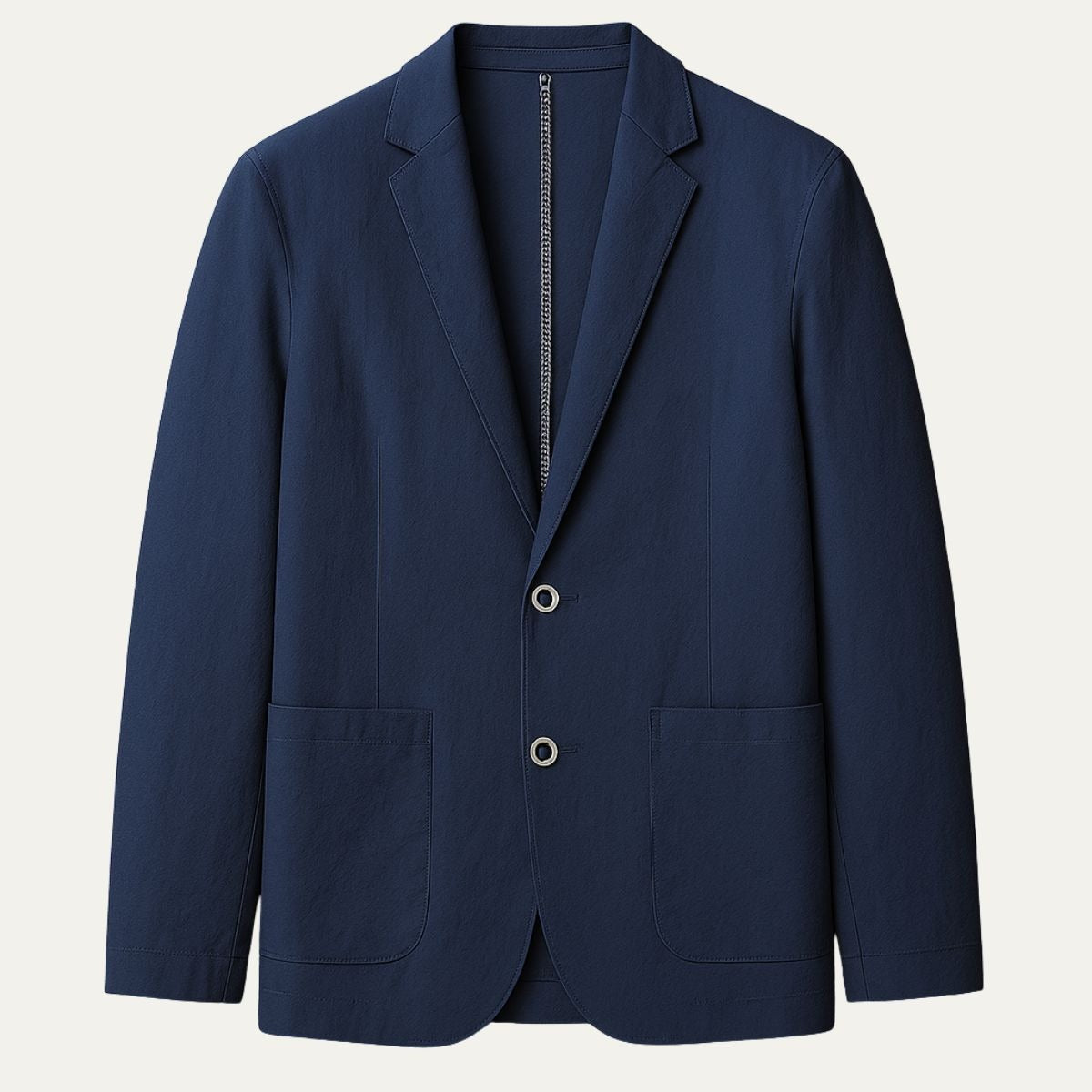 Men's Tailored Linen Blazer with Notch Lapel