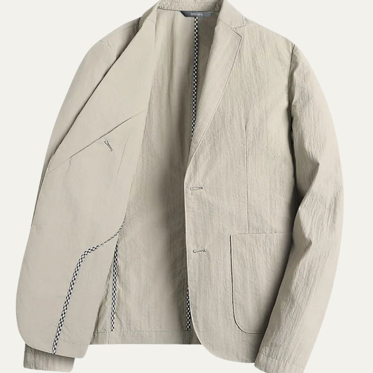 Men's Tailored Linen Blazer with Notch Lapel