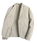 Men's Tailored Linen Blazer with Notch Lapel