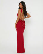 Women's Sculpting Maxi Dress with Back Tie Detail