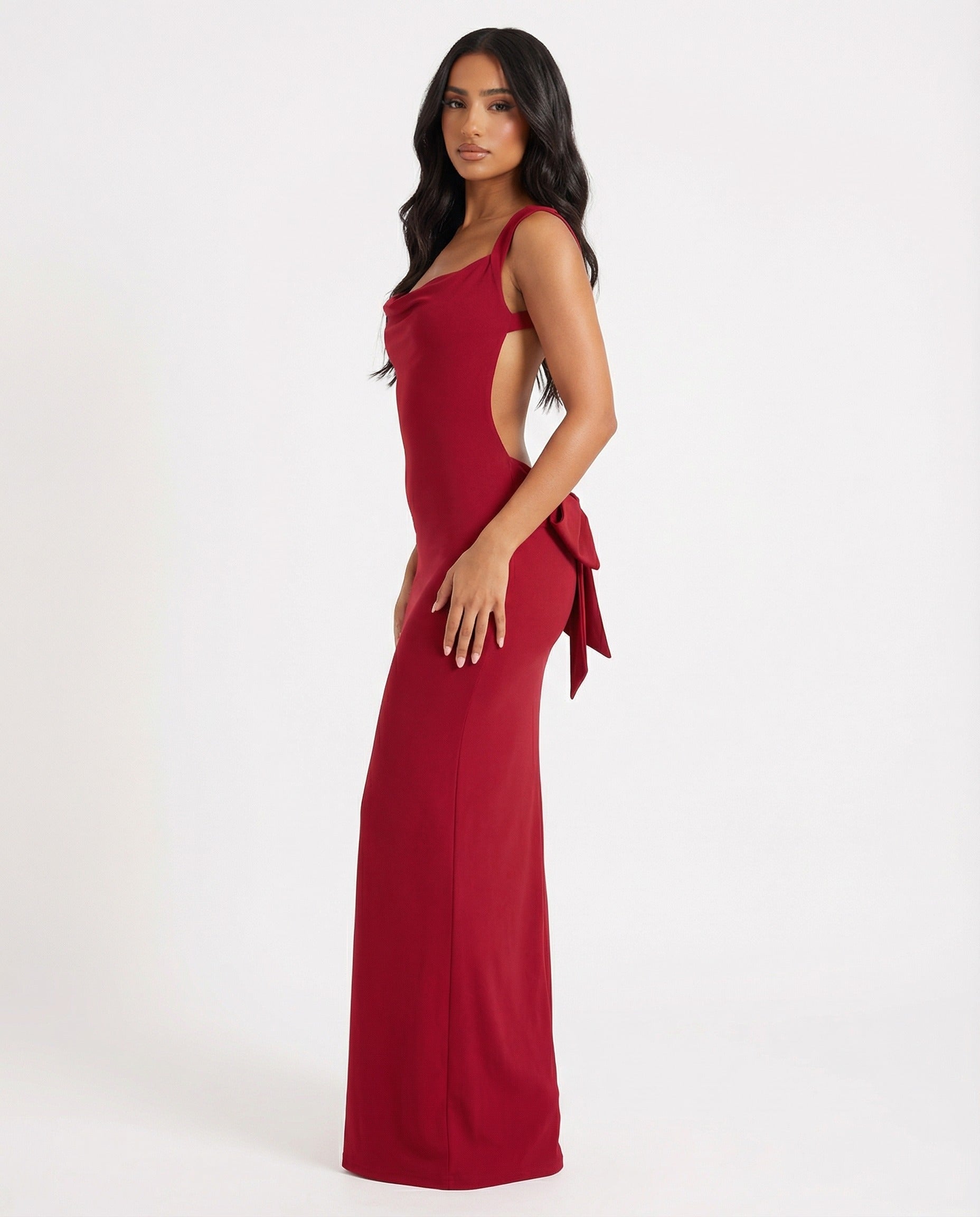 Women's Sculpting Maxi Dress with Back Tie Detail