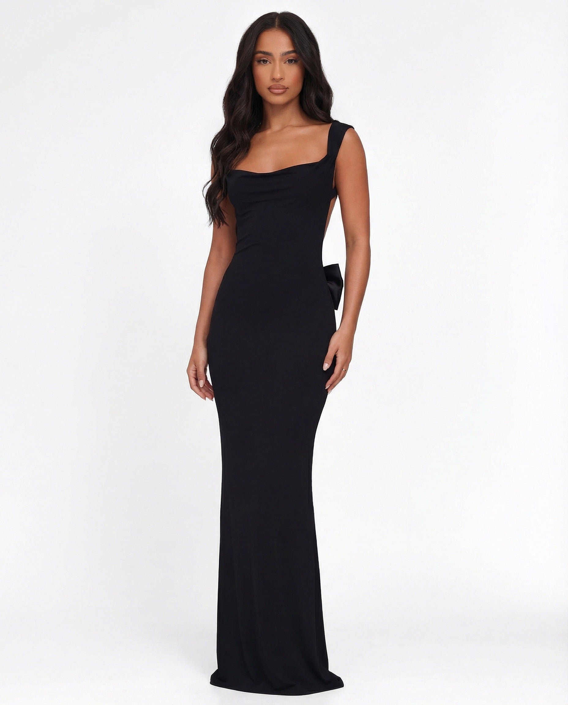 Women's Sculpting Maxi Dress with Back Tie Detail
