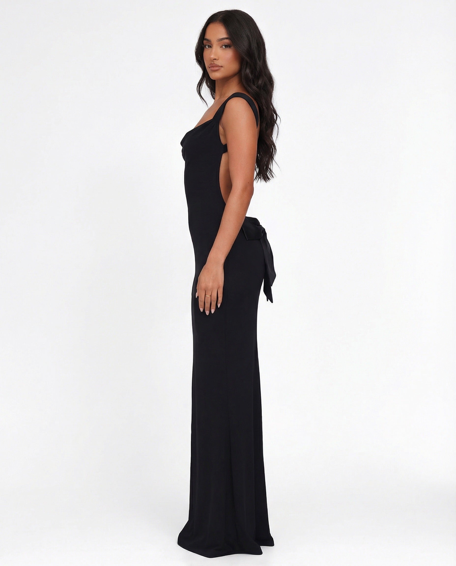 Women's Sculpting Maxi Dress with Back Tie Detail